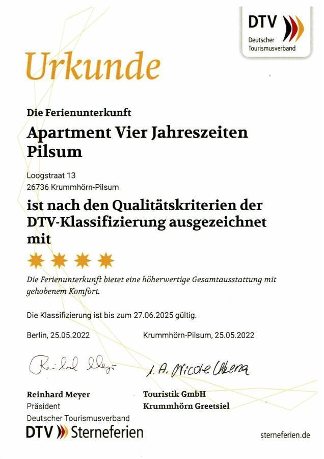 Apartment Vier Jahreszeiten Pilsum Krummhörn Extérieur photo